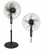 WIATRAK WENTYLATOR PODŁOGOWY STOJĄCY MOCNY REGULACJA OSCYLACJA CICHY 50W