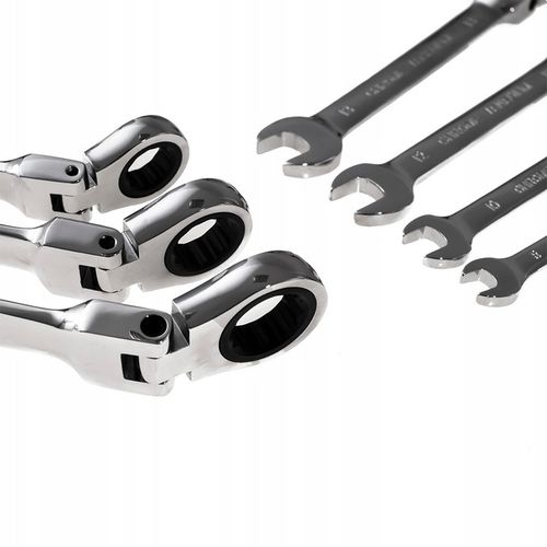 KLUCZE PŁASKO OCZKOWE Z GRZECHOTKĄ ŁAMANE 8-19 7EL MOCNE na Arena.pl