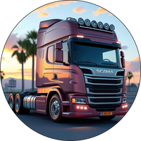 Opłatek na tort Urodziny Tir Scania Volvo Mercedes DAF Ciągnik Siodłowy