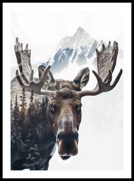 Plakat 42x59,4cm Łoś Duch Lasu zdjęcie 3