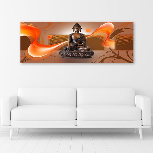 OBRAZ NA PŁÓTNIE Budda Zen Spa Brązowy 90x30 na Arena.pl
