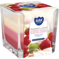 Świeca zapachowa BISPOL Aura snk80-329 (Malinowa chmurka) ~32h