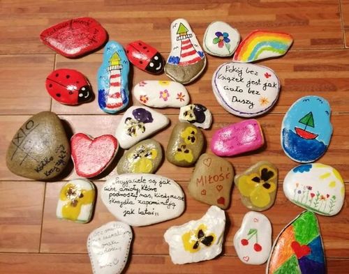 MAŁE kamienie do malowania i sklejania ogrodu białe żwir dekoracyjny ZABAWA na Arena.pl