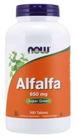 NOW FOODS Alfalfa - Lucerna Siewna 650 mg (500 tabl.)