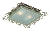 Casablanca plafon 2x60W E27 38 cm patyna kwadrat