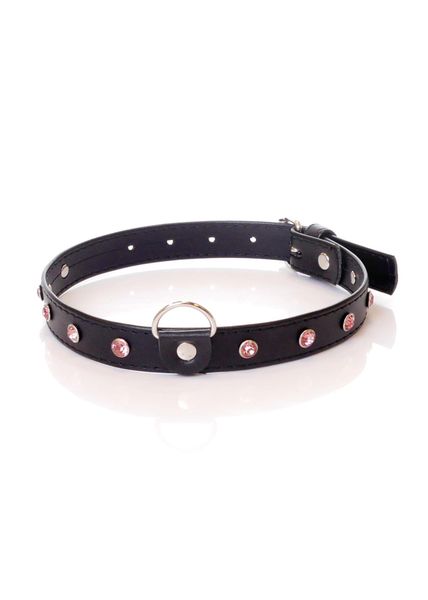 Fetish B - Series Collar - 2 Cm Pink Crystal zdjęcie 1