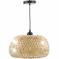 LAMPA WISZĄCA w stylu azjatyckim BAMBUSOWY ABAŻUR NATURALNY ABAŻUR 30 CM