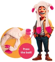 you2toys czapka imprezowa z pompowanymi elementami dekoracyjnymi, rożowa
