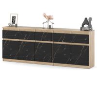 Komoda Szafka 5 Szuflad 200cm Do Salonu Sypialni Duża Sonoma San Sebastian
