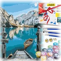 Zestaw do malowania po numerach - jezioro i góry