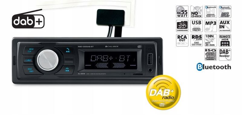 RADIO samochodowe Caliber Bluetooth DAB+ USB 4x55W zdjęcie 2