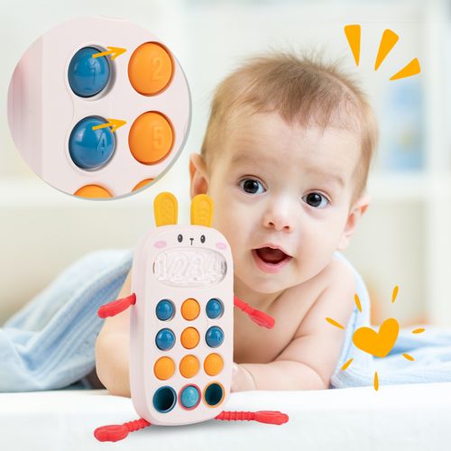 Telefon Króliczek Sensoryczny Smartfon Edukacyjny z Dźwiękiem na Arena.pl