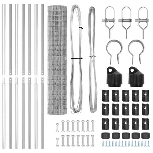 Ogrodzenie z słupkami Srebrny 1.6 x 10 m Stal na Arena.pl