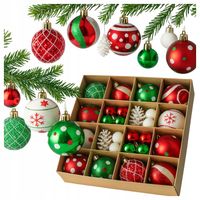 BOMBKI choinkowe OZDOBY świąteczne 42szt PRL zawieszki na CHOINKĘ święta