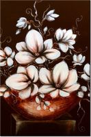 100 70CM OBRAZ PŁÓTNO MAGNOLIA III WAZA PŁÓTNO RAMA