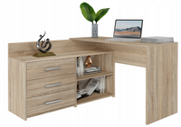 Nowoczesne Biurko Narożne Sonoma 120 cm DANNY TS - 4 Kolory