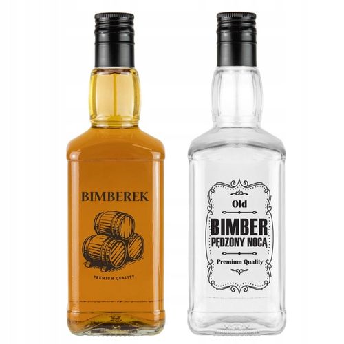 20x Butelki szklane DANIELS 0,5l nadruk BIMBER KRATOWNICA Wódka Alkohol na Arena.pl