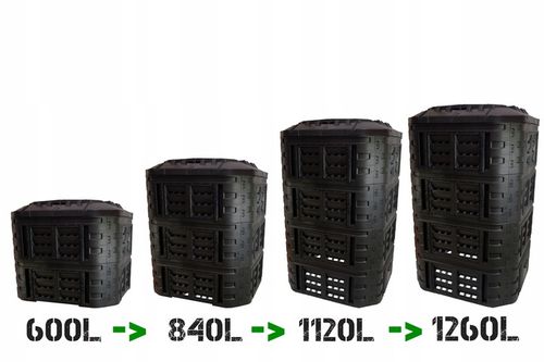 KOMPOSTOWNIK MODUŁOWY 1260L CZARNY G-COMP POLSKI na Arena.pl