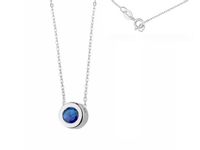 NASZYJNIK GWIAZD CELEBRYTKA SREBRNA RING SZAFIR