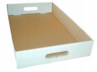 100 szt. Karton TACKA pączki ciasto 300x200x70 biała