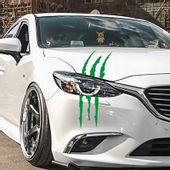 Nalepka automobil pazur bestia MONSTER zielony hit