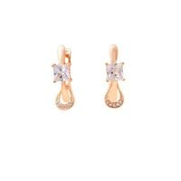 kolczyki z kwadratowa cyrkonią