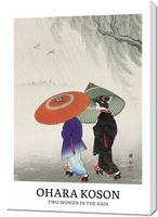 Obraz 70x100cm Design Two Women Rain, Koson Vintage do Salonu
