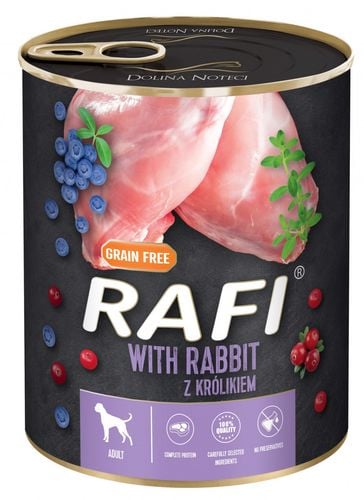 Rafi Mokra karma dla psów z królikiem, borówką i żurawiną 800 g na Arena.pl