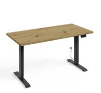 Biurko elektryczne BIMOTION 1S 140x70x3,2 cm 73-120cm czarny/dąb artisan