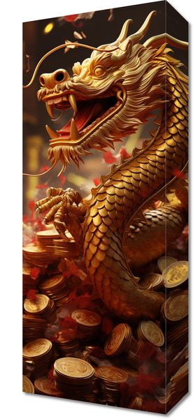 Obraz 20x50cm Smok Bogactwa zdjęcie 1