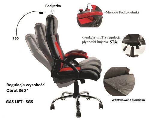 Fotel obrotowy do biurka CARRERA M STONE FABRIC na Arena.pl