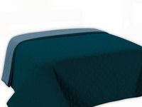 Narzuta dekoracyjna VIGO II 220x240 ciemnoturkusowa niebieska kwadraty