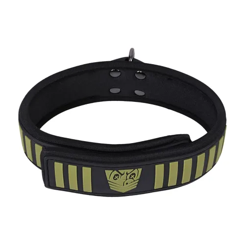 doc johnson tactical collar & leash black/green - regulowany na Arena.pl