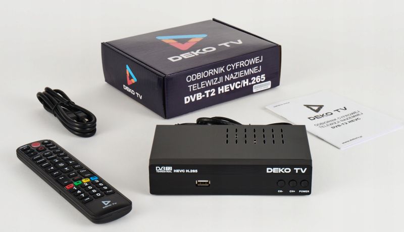 DEKODER TUNER TV NAZIEMNEJ FULL HD DVB-T2 DEKO TV HDMI zdjęcie 1