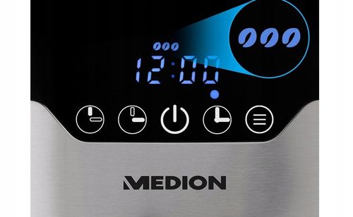 Ekspres przelewowy Medion TERMOS 1.2L 900W,Reg.aromatu kawy,do 8 filiżanek na Arena.pl