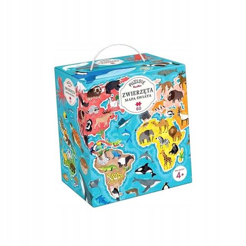 Puzzle Puzzlove CzuCzu Zwierzęta Mapa Świata 60 elementów 491927 na Arena.pl
