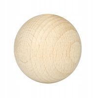 Drewniane korale kulki 40mm SUROWE Z OTWOREM decoupage MAKRAMA 1szt.