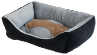 Legowisko dla psa czarne S prostokątne BONE 41x30cm