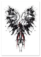 Plakat czarny feniks abstrakcja 30x40 cm