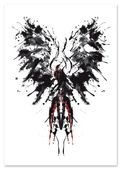 Plakat czarny feniks abstrakcja 70x100 cm