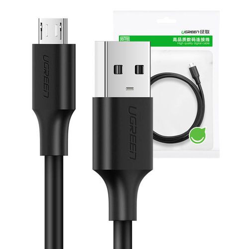 Kabel UGREEN Micro USB 1.5m Szybkie Ładowanie 2.4A DO Telefonu Czarny na Arena.pl