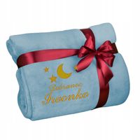 CIEPŁY KOC Z HAFTEM PREZENT URODZINY MIKROFIBRA