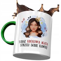 Kubek Zielony Dla Agaty Agi Na Prezent Z Nadrukiem Ze Zdjęciem