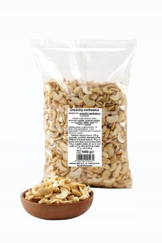 NERKOWCE ORZECHY NERKOWCA pożywna zdrowa przekąska 1000g 1KG BAKALLAND na Arena.pl