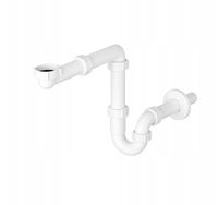 Syfon umywalkowy rurowy bez spustu 32 mm oszczędzający miejsce