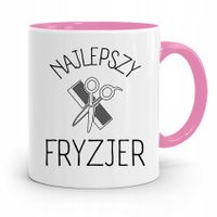 Kubek Różowy Dla Fryzjera Najlepszy Fryzjer Z Nadrukiem Ze Zdjęciem