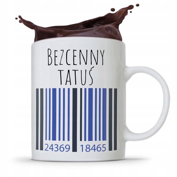 Kubek Na Dzień Ojca Dla Taty Bezcenny Tatuś Z Nadrukiem Ze Zdjęciem zdjęcie 1