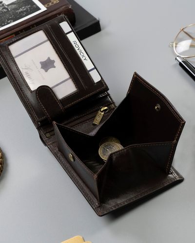 klasyczny, skórzany portfel męski - rovicky na Arena.pl