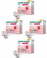 Junior-Angin Lizaki Na Ból Gardła 8 sztuk o smaku truskawkowym