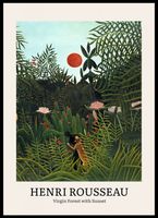 Plakat 50x70cm Design Virgin Forest, Rousseau Vintage do Salonu